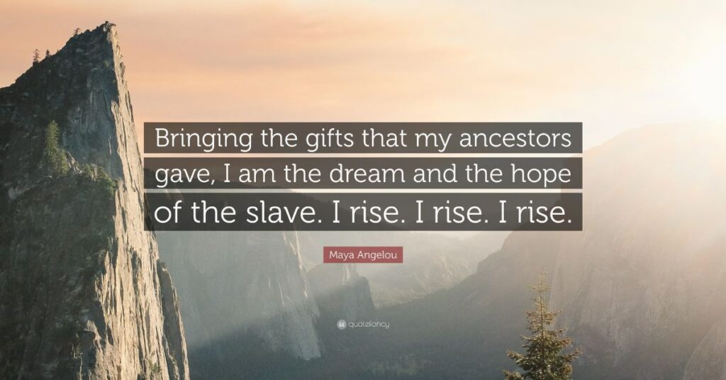 Bringing the gifts that my ancestors