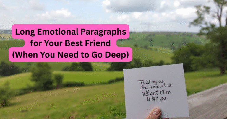 Long Emotional Paragraphs for Your Best Friend.