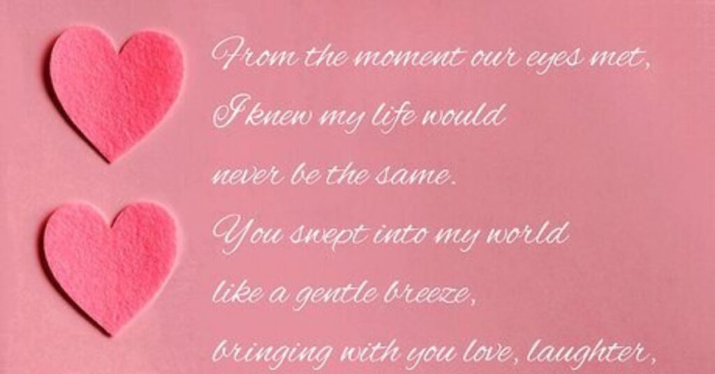Romantic and sweet paragraphs