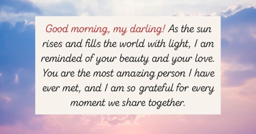 Short Good Morning Paragraphs for Her