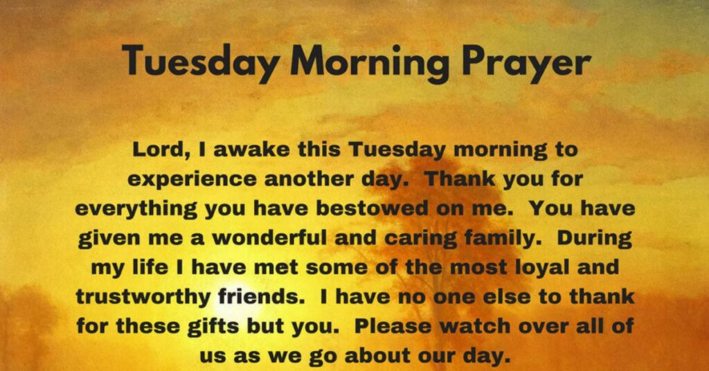 Tuesday Prayers