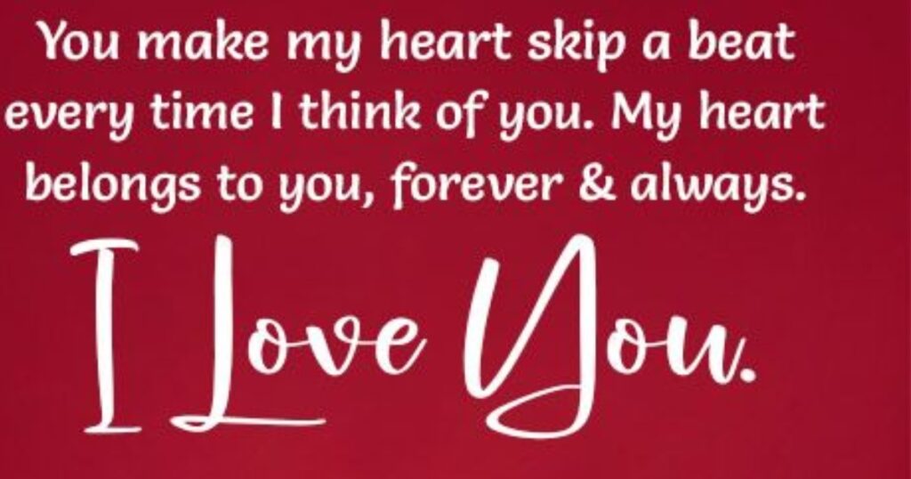 sweet love message for her