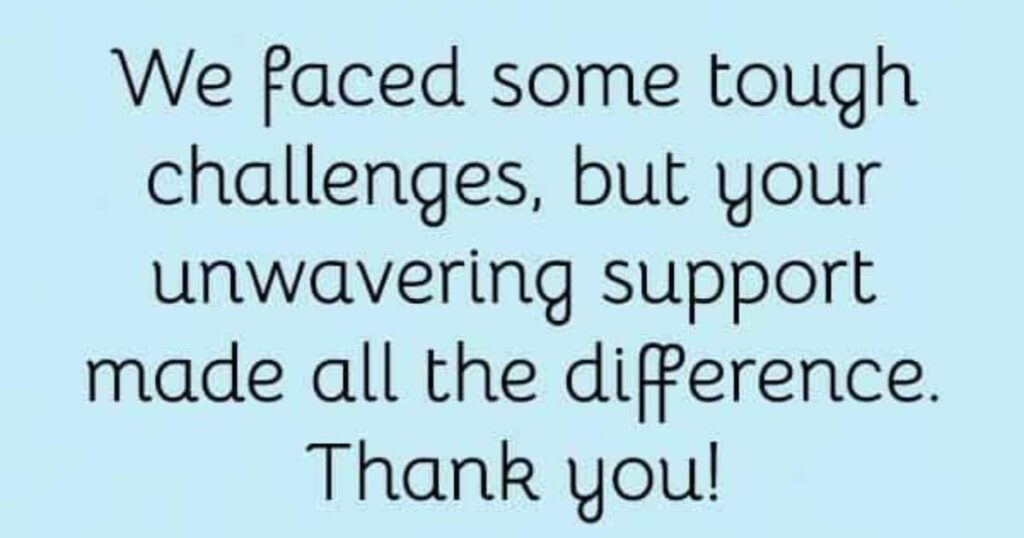 thanks message