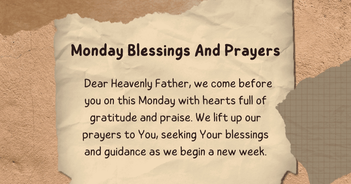 Positive Prayers for Monday Morning Blessings
