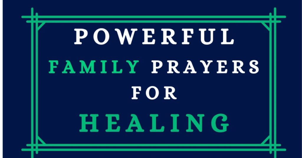 family prayer for healing