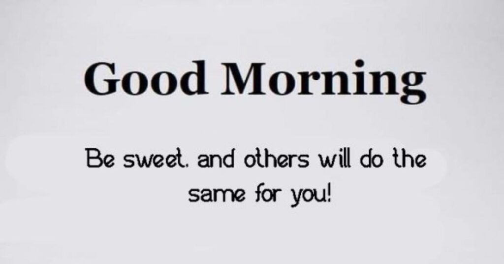 sweet morning
