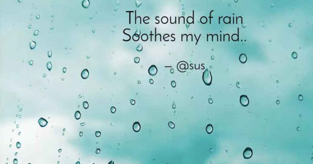 quotes about the sound of rain